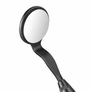Miroir buccal dentaire double face anti-buée rhodium édition noire, instrument chirurgical manuel de classe I - Product Image 4