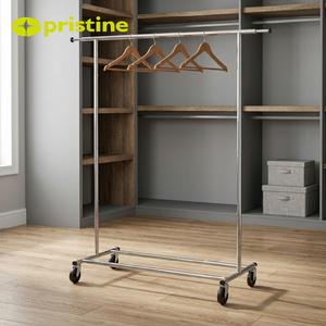 Perchero moderno de metal y acero con ruedas, soporte portátil independiente para almacenamiento de ropa, mueble para dormitorio - Product Image 3