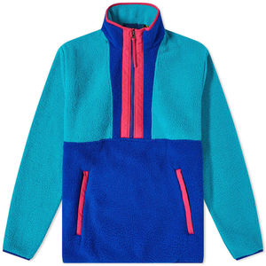 Pakistani Supplier Corduroy Autumn <b>Long</b> Sherpa <b>Jacket</b> Half Zipper Pullover Color Block Design for <b>Men</b> - Product Image 5