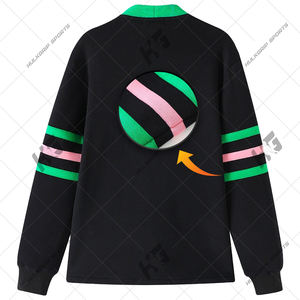 Suéter Casual para Mujer, Estilo Universitario, con Letras Bordadas en Chenilla, Cuello Redondo, Manga Tres Cuartos - Product Image 6