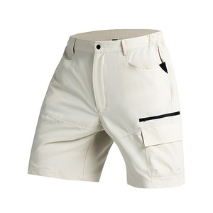 Men Quick Dry Spandex/Cotton Cargo <b>Shorts</b> Breathable Outdoor Work <b>Shorts</b> Multiple Pockets Mid Waist <b>Zipper</b> Fly Athletic - Product Image 1