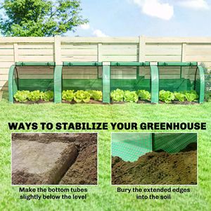Modern Garden Bed with Mini <b>Greenhouse</b> Pop-up Steel <b>Plastic</b> Frame Polycarbonate PVC Polythene Panels for Home Backyard Use - Product Image 4