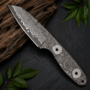Lame vierge en acier Damas de haute qualité pour la fabrication de couteaux personnalisés, ultra-affûtée, faite à la main, lame fixe, OEM ODM - Product Image 5