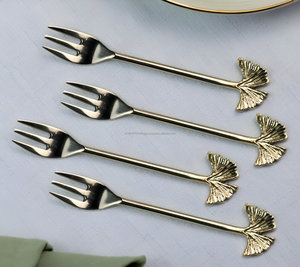 Ensemble de fourchettes en métal à feuilles forgées SS304 de haute qualité pour dîners et mariages - Product Image 6