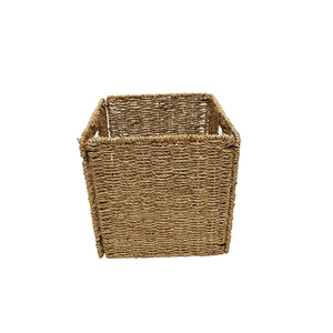 Trending <b>Square</b> Rattan Storage <b>Basket</b> 30x30x30cm Handwoven Organizer for Living Room Rustic Style - Product Image 6