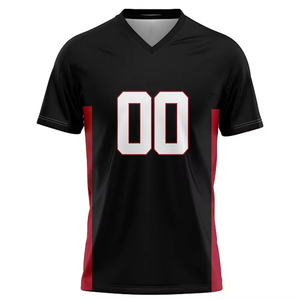 เสื้อฟุตบอลอเมริกันดีไซน์ล่าสุด ผ้าโพลีเอสเตอร์ 100% แห้งเร็ว ระบายอากาศดี สไตล์ใหม่ ราคาขายส่ง - Product Image 1