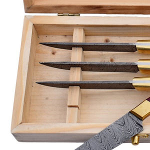 Cuchillos para carne de acero de Damasco de espiga completa, de calidad premium - Product Image 5