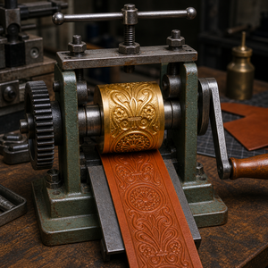 Luxury Belt Embossing <b>Roller</b> for Leather Belts | Solid Brass Floral Pattern Embossing Wheel | Professional Leathercraft Tool - Product Image 2