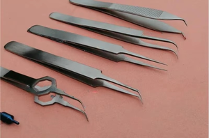 Hair Transplantation Clip & FUE Hair <b>Punch</b> Pliers Tweezers Forceps Instruments 9 Pcs Plastic Surgery Surgical Instruments - Product Image 5