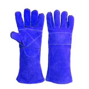Construction Cowhide Split Leather Safety Gloves <b>Fire</b>-Resistant Anti-Cut Personal Protective Equipment for Welding Work - Product Image 6