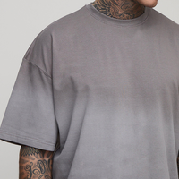 T-shirt basique en coton noir pour homme, 280 grammes, col rond, manches courtes, coupe ample, style streetwear décontracté