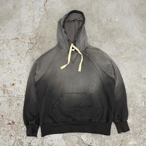 Sweat-shirt à capuche délavé effet acide pour homme, en molleton de coton vintage, style streetwear décontracté - Product Image 1