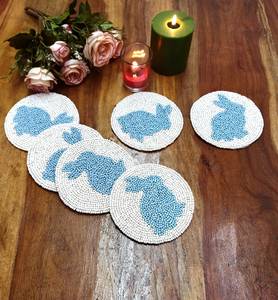 Posavasos Decorativos Económicos con Cuentas Bordadas para Tazas, Vasos y Jarras, con Detalles Artesanales Hechos a Mano para la Mesa - Product Image 3