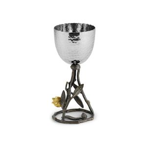 Gobelet en acier inoxydable martelé fait main de luxe, coupe à vin, verrerie, décoration d'intérieur, vaisselle de mariage, cadeau - Product Image 2
