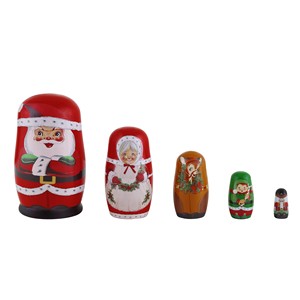 Collection de personnages festifs en bois de pin faits à la main - Décoration en gros - Product Image 1