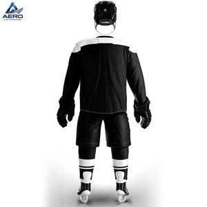 Nuevo y Moderno Uniforme de Hockey sobre Hielo OEM ODM en Blanco y Negro, Manga Larga, Precio Competitivo, Alta Calidad, Diseño Único - Product Image 3