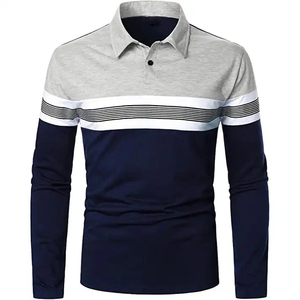 T-shirt à manches longues pour homme, nouvelle tendance automne, chemise en coton pur, chemise décontractée, polo pour homme, vêtements pour homme - Product Image 4