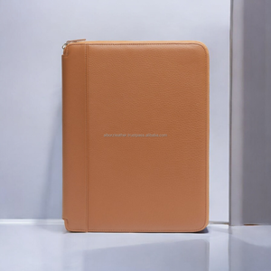 Wholesale Crazy Horse Vintage Genuine <b>Leather</b> Business Portfolio Fashionable Portable Organizer File <b>Folder</b> for Executive Travel - Product Image 3