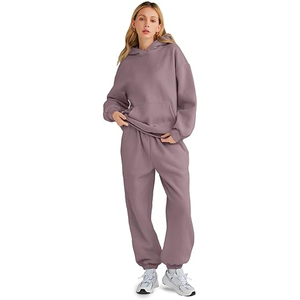 Women's Custom Oversized Tracksuit <b>Matching</b> Hoodie <b>Joggers</b> <b>Set</b> Casual Activewear Everyday Wear Loungewear Wholesale 2026 - Product Image 3