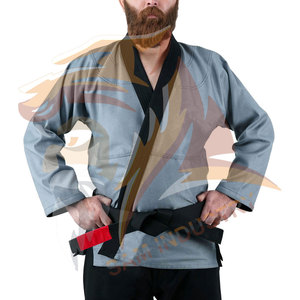 Uniforme de Jiu Jitsu Ligero de Alta Calidad para Hombre, en Spandex/Poliéster, con Diseño de Logotipo Frontal Personalizado - Product Image 5