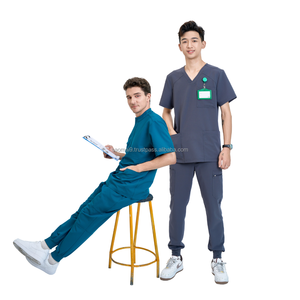 ชุดยูนิฟอร์มสครับคุณภาพสูง คอตั้ง แขนสั้น ลายพิมพ์ทางการแพทย์ ชุดยูนิฟอร์มสุขภาพชุมชน - ยูนิฟอร์มโรงงาน FMF - Product Image 1