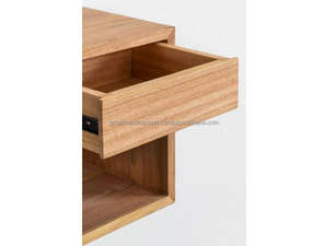 Mueble de Almacenamiento Moderno de Madera Maciza con 2 Cajones, Aparador Decorativo Hecho a Mano de Madera de Mango de Rajasthan para Apartamento, Almacén o Sala de Estar - Product Image 5