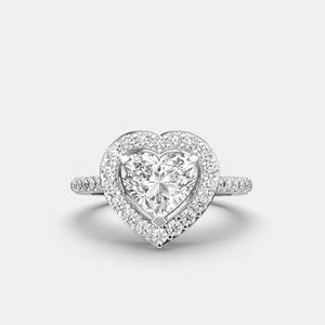 Bague Infinity Glow pour femme en argent sterling 925 de 3 g avec diamant ovale de 1,5 ct cultivé en laboratoire, bijou élégant et raffiné, idéal comme cadeau - Product Image 1