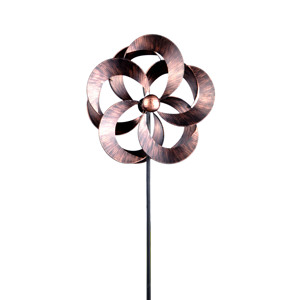 Molinillo de Viento Metálico para Decoración de Jardín con Estaca, Forma Irregular, Acabado Cepillado, Resistente a la Intemperie, Tema Natural Moderno - Product Image 5
