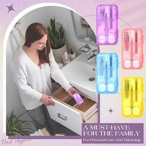 Set de Manicura Portátil Mini de Acero Inoxidable con Tijeras y Pinzas, Kit de Cuidado Personal Compacto para Viaje - Product Image 4