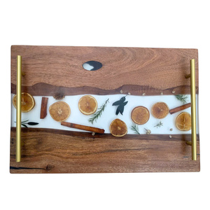 High Quality Wooden Resin Coaster Epoxy Coasters for Drinks Custom Coasters Luxury Blue Resin <b>Set</b> 2026 Trending - Product Image 1