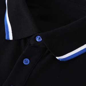 Polo Zeta Phi Beta Black Premium 20, broderie bleue et blanche, lettres grecques, polo pour femme, coupe élégante - Product Image 3
