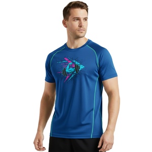 Camiseta de Cuello Redondo para Hombre, Algodón Suave, Ajuste Cómodo, Impresión de Logotipo Personalizado, Venta al por Mayor, Ropa Deportiva Informal de Manga Corta - Product Image 5