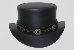 Chapeau de cowboy classique en cuir unisexe, style ranch, rodéo, équestre, pour l'extérieur, mode estivale, à large bord, fait main, qualité durable - Product Image 4