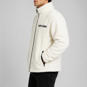 Chaqueta de Forro Polar Sherpa para Hombre, con Cierre Completo, Abrigo Cálido de Invierno, Forro Polar Suave, Acabado Liso, Cómoda, de Calidad, Hecha para Hombres - Product Image 3