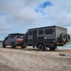 Family Off Road Caravan RV <b>Camping</b> Travel Trailer Mobile Home with <b>Kitchen</b> Bathroom Sleeping Space Unit - Product Image 1