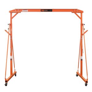 Grue portique tout acier à hauteur réglable, capacité 1100 lb, verrouillage automatique, 95 min. Hauteur 142 Max. Roulettes pivotantes verrouillables 20m - Product Image 4