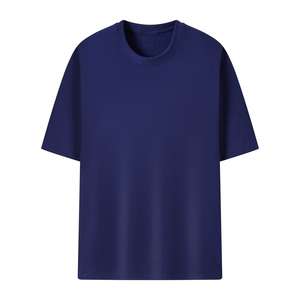 T-shirt uni à col rond pour homme, manches courtes, formel, 100% coton, respirant, séchage rapide, haute qualité, prix bas, vente en gros - Product Image 5