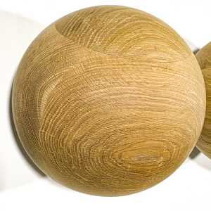 MN EXPORTS Rustic <b>Wooden</b> <b>Round</b> Decorative Balls 2Pcs Plant Pattern Home Decoration with Trees & Nature Theme - Product Image 4