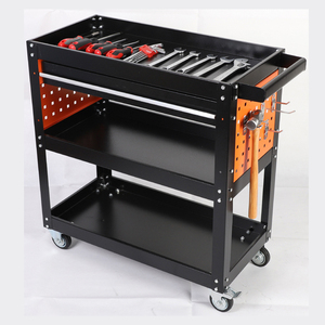Cajonera Metálica Rodante de Tres Niveles, Cajas de Almacenamiento para Uso Industrial en Talleres, Capacidad de 300 kg, Cerradura con Llave, Garantía de 3 Años - Product Image 1