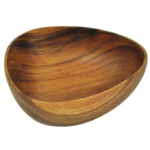 Eco-Friendly Acacia <b>Wood</b> Salad Bowl Modern <b>Triangle</b> Design Three-Sided Handcrafted Natural <b>Wood</b> Serving Bowl for Kitchen Decor - Product Image 2