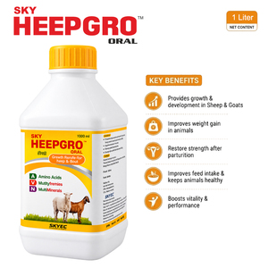HeepGrow Multivitamines, Multiminéraux et Acides Aminés Stimulant la Croissance avec Soutien Immunitaire Sans Céréales pour Moutons et Chèvres |   Pack 1 Litre - Product Image 2