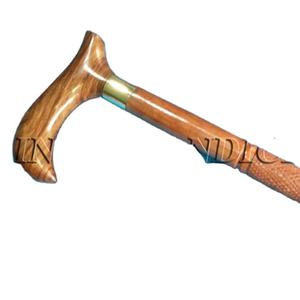 Bastones de madera con mango de madera para caminar para ancianos, bastones de madera con mango de madera - Product Image 1