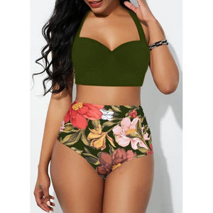 Traje de baño morado liso con cuello cuadrado Traje de baño de una pieza para mujer Corte regular Tejido de poliéster - Product Image 2