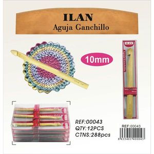 Uncinetto Ilan 10mm in Legno per Lavori Artigianali - Product Image 3