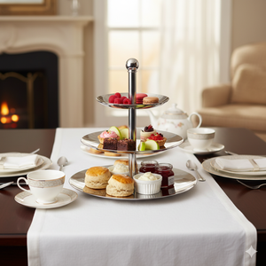 Plateau de boissons idéal pour le Service de nourriture et de boissons au meilleur prix assiette ronde pour serveurs plateau de Bar plateau en acier inoxydable - Product Image 1