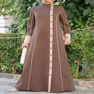 Últimos Diseños de Abayas Musulmanas/Islámicas en Oferta - Material de Poliéster, Estilo Modesto Hasta el Suelo - Product Image 1