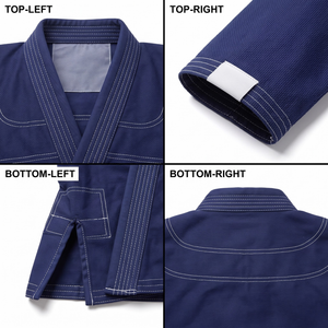 Kimono d'arts martiaux léger unisexe - Uniforme d'entraînement avec genoux renforcés - Product Image 4
