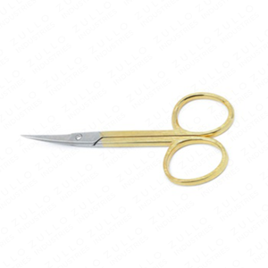 Ciseaux à cuticules professionnels à lame argentée et manche jaune, outil de manucure de haute qualité pour la coupe des ongles, OEM, marque privée, vente en gros - Product Image 2
