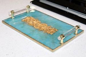 Bandeja de Servir de Resina Hecha a Mano de Primera Calidad con Diseño Elegante para Decoración del Hogar y Regalos por MN EXPORTS - Product Image 6