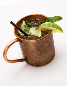 Copper Moscow mule mug set for royal garden cocktail evenings hammered finish metal <b>cups</b> durable <b>reusable</b> party mugs - Product Image 4